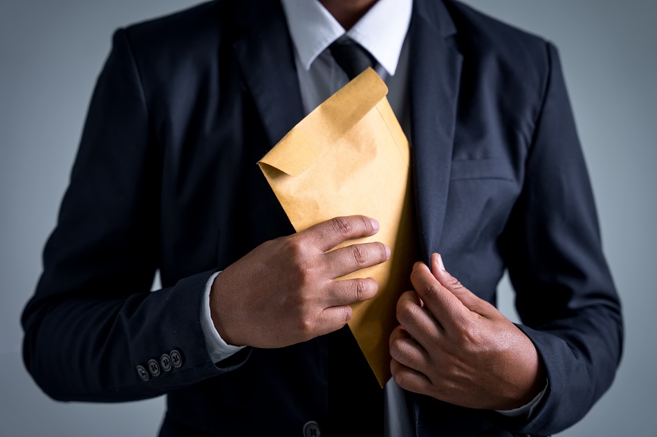 Being,Arrested,For,Breaking,The,Law,,Businessman,With,Brown,Money